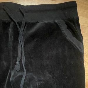 black velvet sweat pants